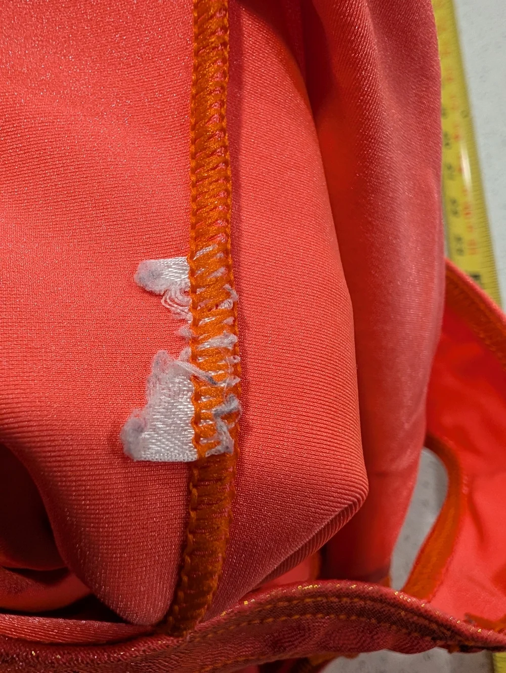 STUNNING Balera Gymnastics Ballet Dance Leotard AXL X-Large Metallic ORANGE HTF! - Picture 2 of 5